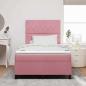 Preview: Boxspringbett mit Matratze mit Kopfteil Rosa 120 x 190 cm Samt