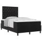 Preview: Boxspringbett mit Matratze Schwarz 120 x 200 cm Samt