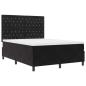 Preview: Boxspringbett mit Matratze Schwarz 140 x 200 cm Samt