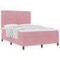 Preview: Boxspringbett mit Matratze mit Kopfteil Rosa 160 x 200 cm Samt
