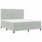 Preview: Boxspringbett mit Matratze Hellgrau 180 x 200 cm Samt