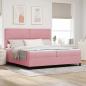 Preview: ARDEBO.de - Boxspringbett mit Kopfteil Rosa 200 x 200 cm Samt