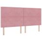 Preview: Boxspringbett mit Kopfteil Rosa 200 x 200 cm Samt