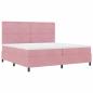 Preview: Boxspringbett mit Kopfteil Rosa 200 x 200 cm Samt
