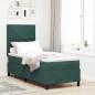 Preview: ARDEBO.de - Boxspringbett mit Kopfteil Dunkelgrün 80 x 200 cm Samt