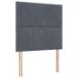 Preview: Boxspringbett mit Kopfteil Dunkelgrau 90 x 190 cm Samt