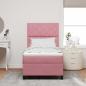 Preview: Boxspringbett mit Kopfteil Rosa 100 x 200 cm Samt