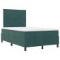 Preview: Boxspringbett mit Kopfteil Dunkelgr?n 120 x 190 cm Samt