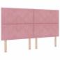 Preview: Boxspringbett mit Kopfteil Rosa 180 x 200 cm Samt