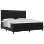 Preview: Boxspringbett mit Kopfteil Schwarz 200 x 200 cm Samt