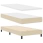 Preview: Boxspringbett mit Kopfteil Creme 80 x 200 cm Stoff