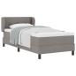 Preview: Boxspringbett mit Kopfteil Taupe 90 x 190 cm Stoff