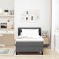 Preview: Boxspringbett mit Kopfteil Dunkelgrau 100 x 200 cm Stoff