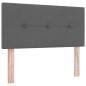 Preview: Boxspringbett mit Kopfteil Dunkelgrau 100 x 200 cm Stoff
