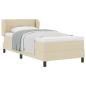 Preview: Boxspringbett mit Kopfteil Creme 100 x 200 cm Stoff