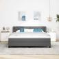 Preview: Boxspringbett mit Kopfteil Dunkelgrau 180 x 200 cm Stoff