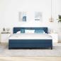 Preview: Boxspringbett mit Kopfteil Blau 180 x 200 cm Stoff