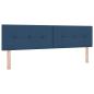 Preview: Boxspringbett mit Kopfteil Blau 180 x 200 cm Stoff
