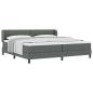 Preview: Boxspringbett mit Kopfteil Dunkelgrau 200 x 200 cm Stoff