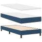 Preview: Boxspringbett mit Kopfteil Blau 90 x 200 cm Stoff