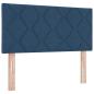 Preview: Boxspringbett mit Kopfteil Blau 90 x 200 cm Stoff