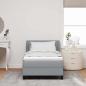Preview: Boxspringbett mit Kopfteil Hellgrau 100 x 200 cm Stoff