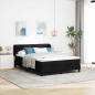 Preview: ARDEBO.de - Boxspringbett mit Kopfteil Schwarz 140 x 190 cm Stoff