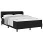 Preview: Boxspringbett mit Kopfteil Schwarz 140 x 190 cm Stoff