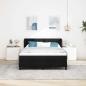 Preview: Boxspringbett mit Kopfteil Schwarz 140 x 190 cm Stoff