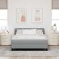 Preview: Boxspringbett mit Kopfteil Hellgrau 140 x 200 cm Stoff
