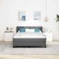 Preview: Boxspringbett mit Kopfteil Dunkelgrau 160 x 200 cm Stoff