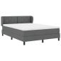 Preview: Boxspringbett mit Kopfteil Dunkelgrau 160 x 200 cm Stoff