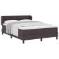 Preview: Boxspringbett mit Kopfteil Dunkelbraun 160 x 200 cm Stoff