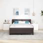 Preview: Boxspringbett mit Kopfteil Dunkelbraun 160 x 200 cm Stoff