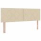 Preview: Boxspringbett mit Kopfteil Creme 160 x 200 cm Stoff
