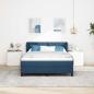 Preview: Boxspringbett mit Kopfteil Blau 160 x 200 cm Stoff