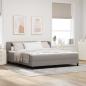 Preview: ARDEBO.de - Boxspringbett mit Kopfteil Taupe 180 x 200 cm Stoff