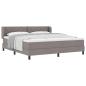 Preview: Boxspringbett mit Kopfteil Taupe 180 x 200 cm Stoff