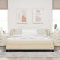 Preview: Boxspringbett mit Kopfteil Creme 180 x 200 cm Stoff