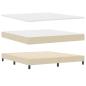 Preview: Boxspringbett mit Kopfteil Creme 180 x 200 cm Stoff
