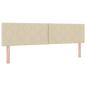 Preview: Boxspringbett mit Kopfteil Creme 180 x 200 cm Stoff
