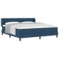 Preview: Boxspringbett mit Kopfteil Blau 180 x 200 cm Stoff