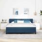 Preview: Boxspringbett mit Kopfteil Blau 180 x 200 cm Stoff
