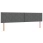 Preview: Boxspringbett mit Kopfteil Dunkelgrau 200 x 200 cm Stoff