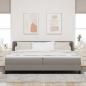 Preview: Boxspringbett mit Kopfteil Taupe 200 x 200 cm Stoff