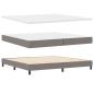Preview: Boxspringbett mit Kopfteil Taupe 200 x 200 cm Stoff