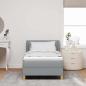 Preview: Boxspringbett mit Kopfteil Hellgrau 80 x 200 cm Stoff