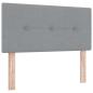 Preview: Boxspringbett mit Kopfteil Hellgrau 80 x 200 cm Stoff