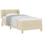 Preview: Boxspringbett mit Kopfteil Creme 90 x 190 cm Stoff