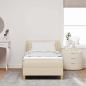 Preview: Boxspringbett mit Kopfteil Creme 90 x 190 cm Stoff